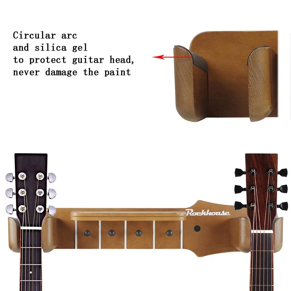 

2 Guitar Holder Wall Mount for Electric Classic Acoustic Guitar Accessories