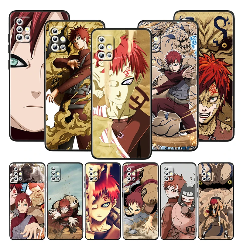 

Hot Anime Naruto Gaara For Samsung Galaxy A52S A72 A71 A52 A51 A12 A32 A21S 4G 5G Fundas Soft Black Phone Case Capa Coque Cover
