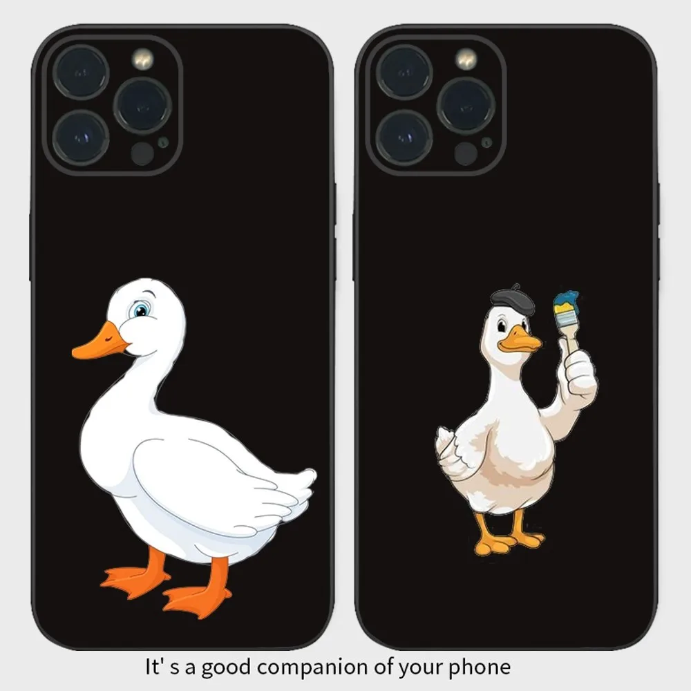 Фото Чехол для телефона Candy Color Swilling Duck для iPhone 15 14 13 12 Mini 11 Pro XS Max X XR SE5 6 7 8 Plus, мягкий силиконовый чехол №1