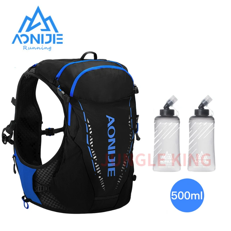 AONIJIE 10L Ultralight Cycling Backpack Rucksack Sports Trail Running Bag Men Women Hydration Backpack With Soft Water Bottles