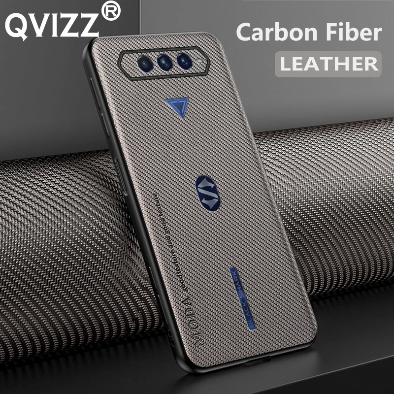 

Luxury Leather Case for Xiaomi Black Shark 4 4S Pro Carbon Fiber Soft Edges Hard Armor Shockproof Phone Cover BlackShark4SPro