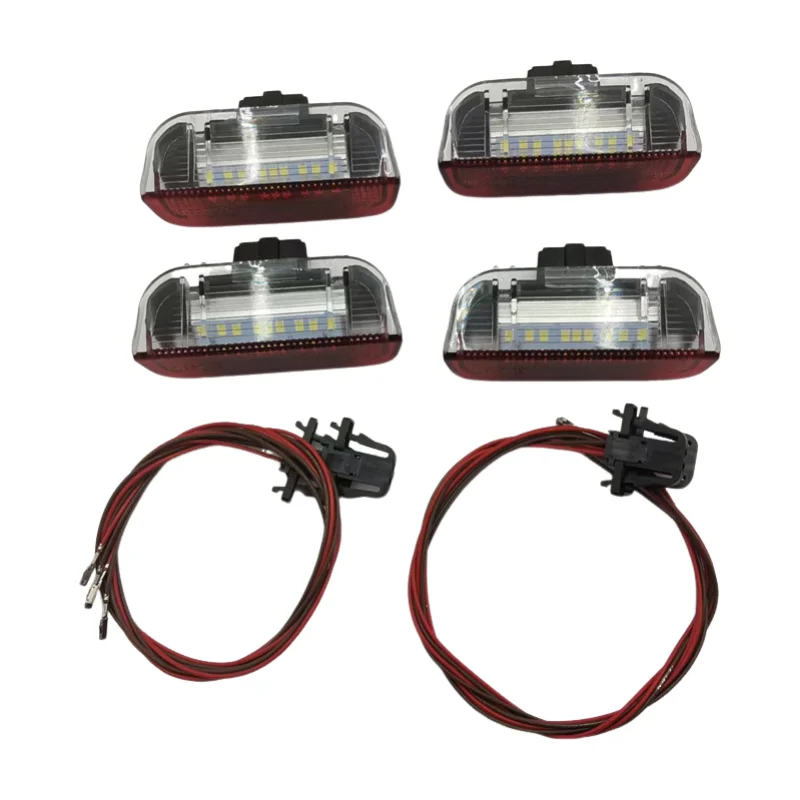 

Для Golf 5 6 7 7.5 T-ROC CC Passat Jetta Tiguan Variant Phidnon Scirocco Touran Автосигнальная лампа 4 шт. 12 В светодиодный автомобильный дверной светильник