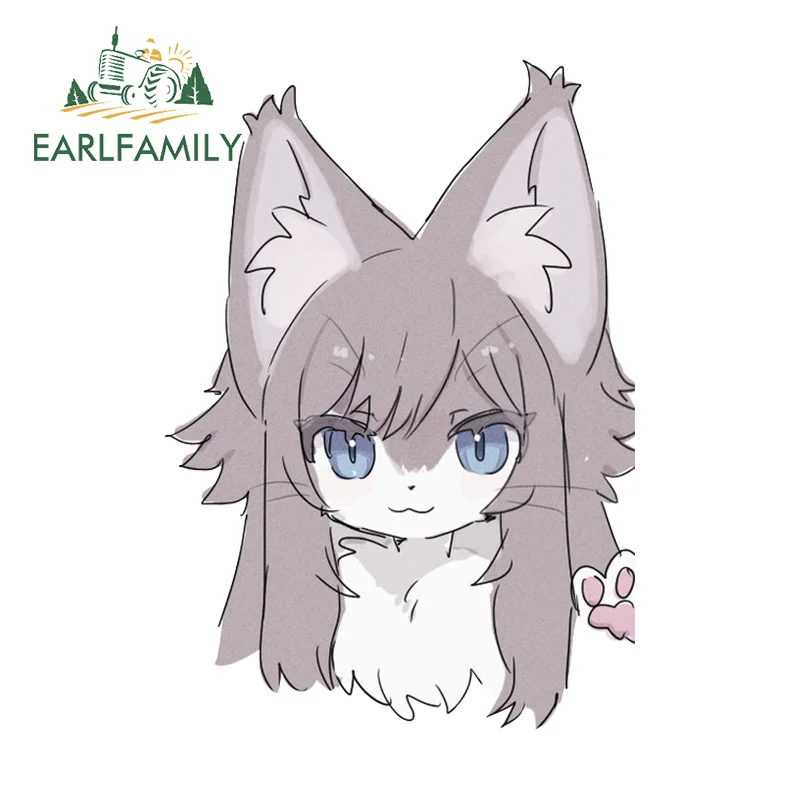 

EARLFAMILY 13 см x 9 см милые пушистые Стикеры для автомобиля Модные Мультяшные наклейки с животными красивые украшения для царапин в виде прикуса