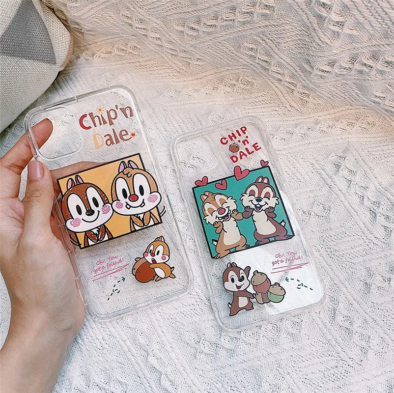 

Disney Chip 'n' Dale Cartoon Mobile Phone Case for Iphone 7/8 Plus X/xs Xr Xsmax 11 Pro Max 12pro Max Soft Cute Cellphone Shell