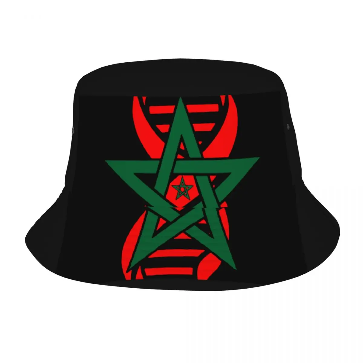 

Moroccan Flag Its In My DNA Morocco Bucket Hat Summer Beach Vacation Getaway Headwear Fishing Cap for Outdoor Teen Bob Hat