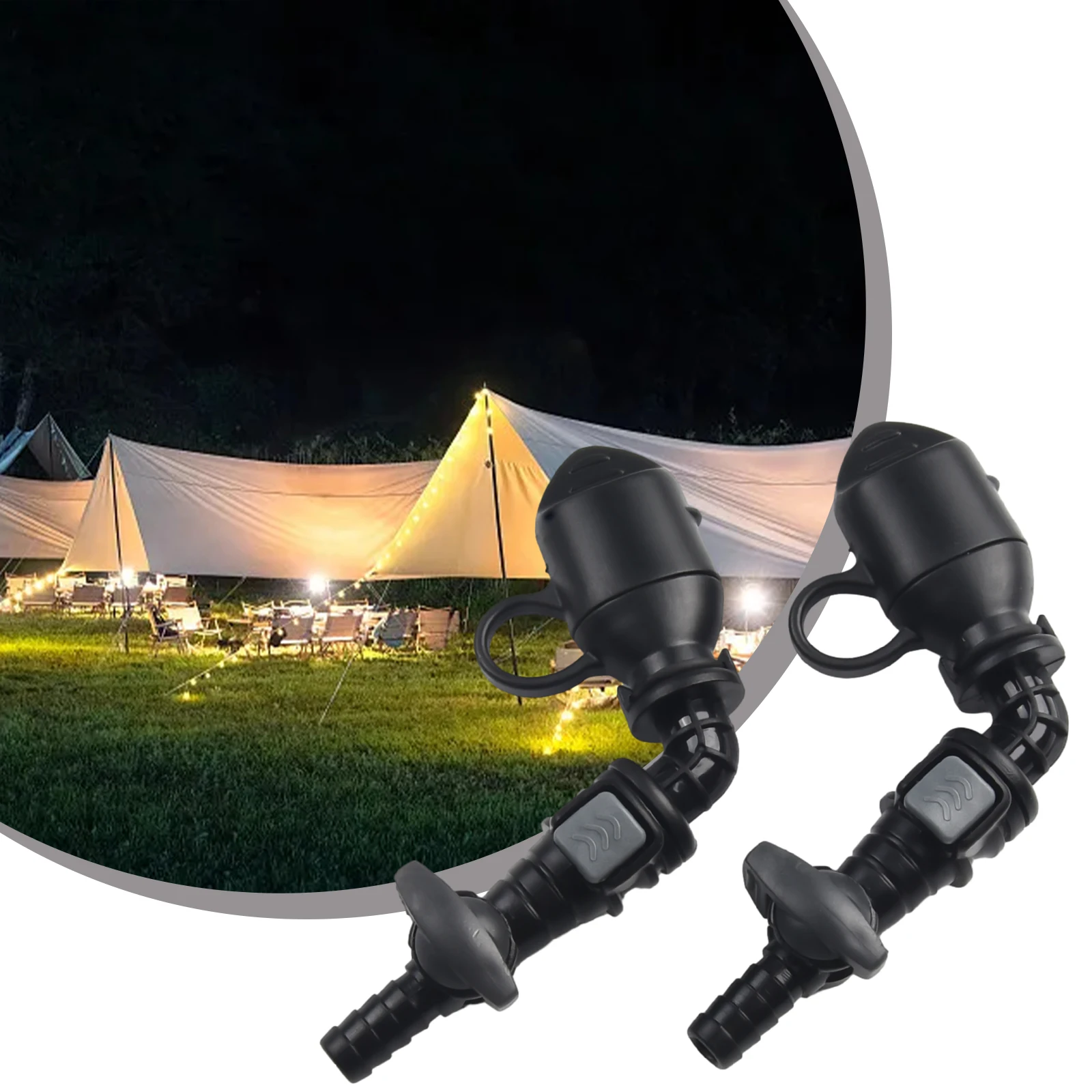 

2pcs Replacement Hydration Bags Bite Valves With Cover Silicone For Cycling Camping Hiking Black Bladder Bag 13x5x2.5cm