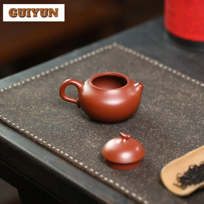 110 мл винтажные чайники Исин из фиолетовой глины горшок для баклажанов ручной