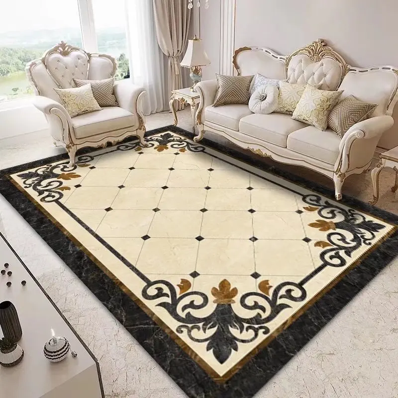 

Old-fashion's Style Carpets For Living Room Decoration Luxury Rug Non-Slip Washable Corridor Floor Mat Dining Room Lounge Carpet