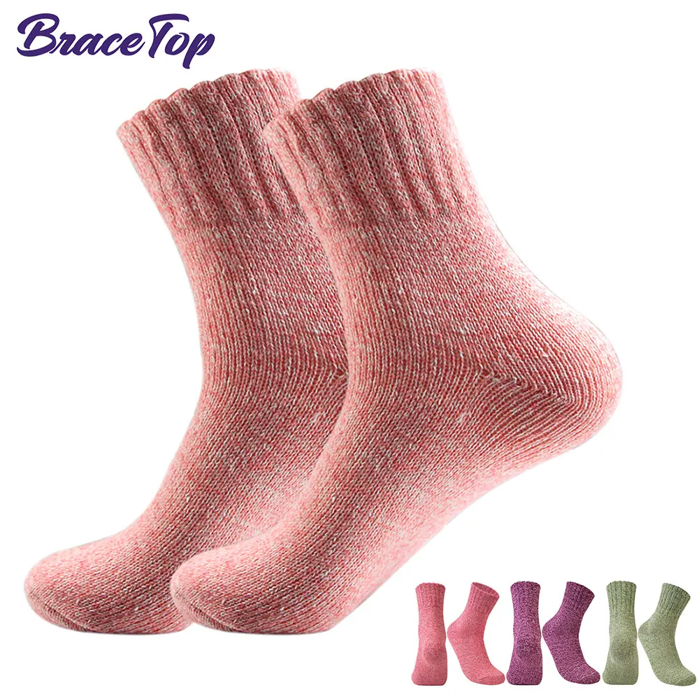 

1 Pair Sports Wool Socks for Men Women Thicken Warm Hiking Cushion Crew Socks Merino Wool Sports Socks Moisture Wicking Unisex