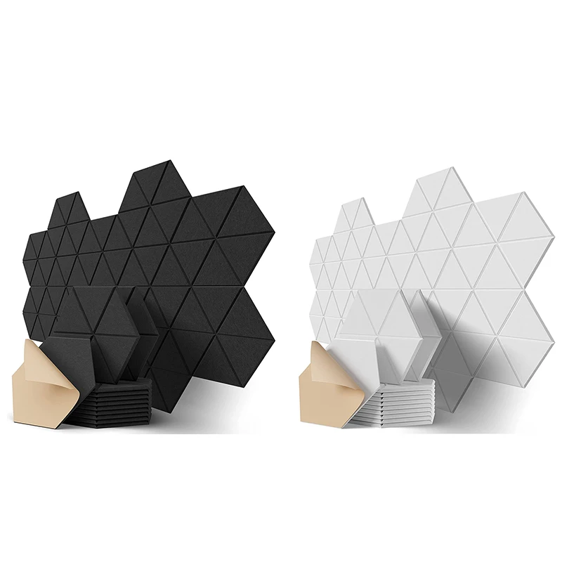 

Самоклеящиеся акустические панели 12x10x0,4 дюйма, объемная текстурированная звукостойкая пенопластовая панель высокой плотности