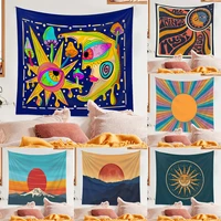 sun and moon tapestry rainbow sunrise tapestry bohemian tapestry wall hanging hippie art background cloth tapestry room decor