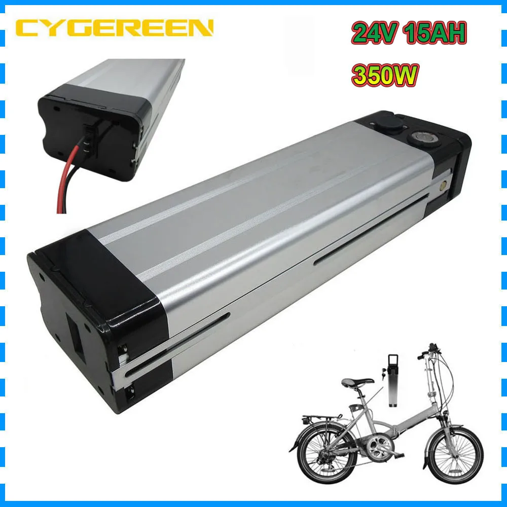 

24V 15AH Silver Fish E-Bike Batterie 250W 350W 7S 24 Volt Lithium ion Electric Bike Bicycle Ebike 18650 Battery Pack