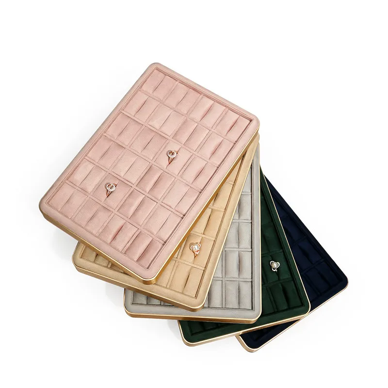 Шкатулка для украшений розовая синяя серая замшевая хранения органайзер сережек