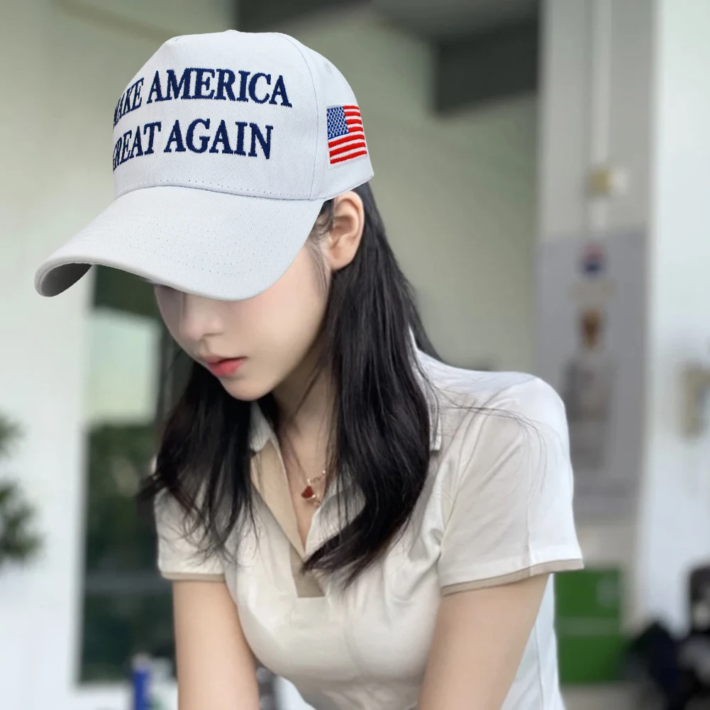 Кепка Donald Trump Make America Great Again 2024 Стандартная Хлопковая Бейсболка С Флагом США