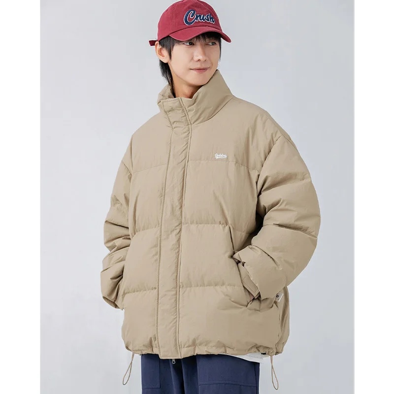 Men Clothing New Black Keep Warm Cotton-padded Clothes Minimalistic Jacket Recreational Temperament Versatile Female Coat Winter