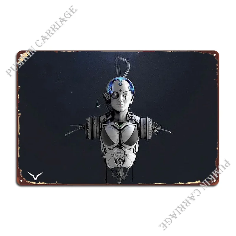 Металлический плакат с изображением летящей ветви