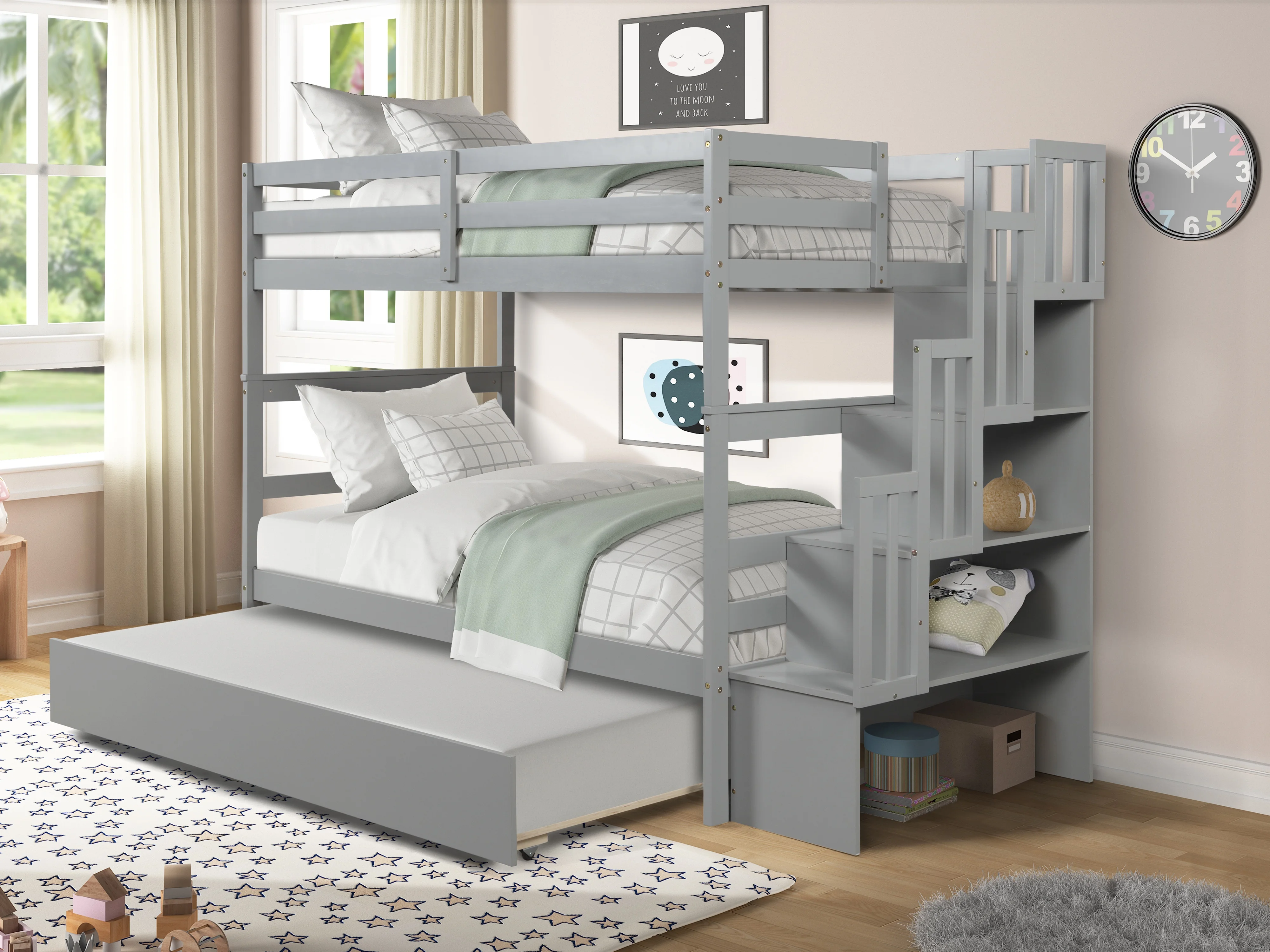 

TWIN BUNKBED WITH TRUNDLE