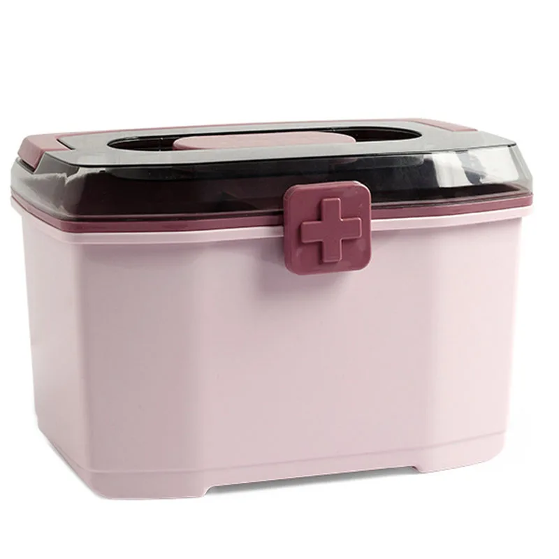 

Portable Storage Medicine Box Plastic Thickened Double-Layer Home Kit First Aid Kit Portable Medicine Box