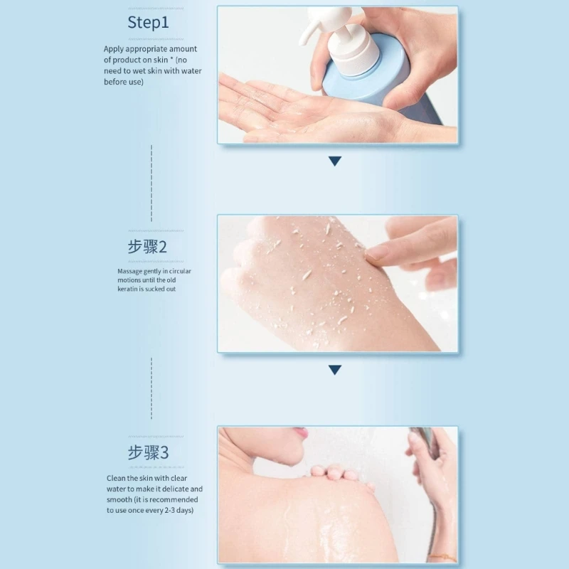 Скраб для мытья всего тела глубоко очищающий отшелушивающий и увлажняющий скраб