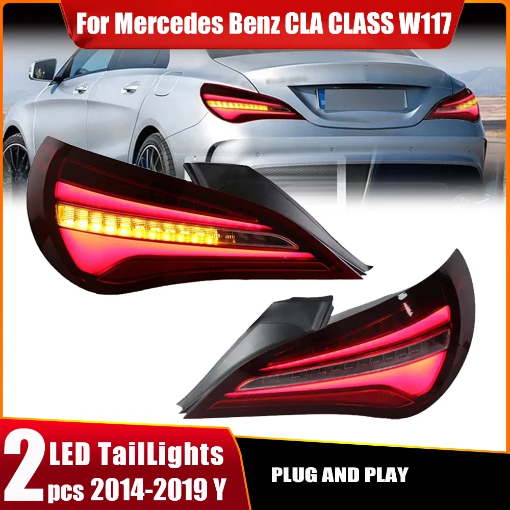 Автомобильные фары для Mercedes-Benz CLA W117 задние фонари 2014-2019 светодиодный задний
