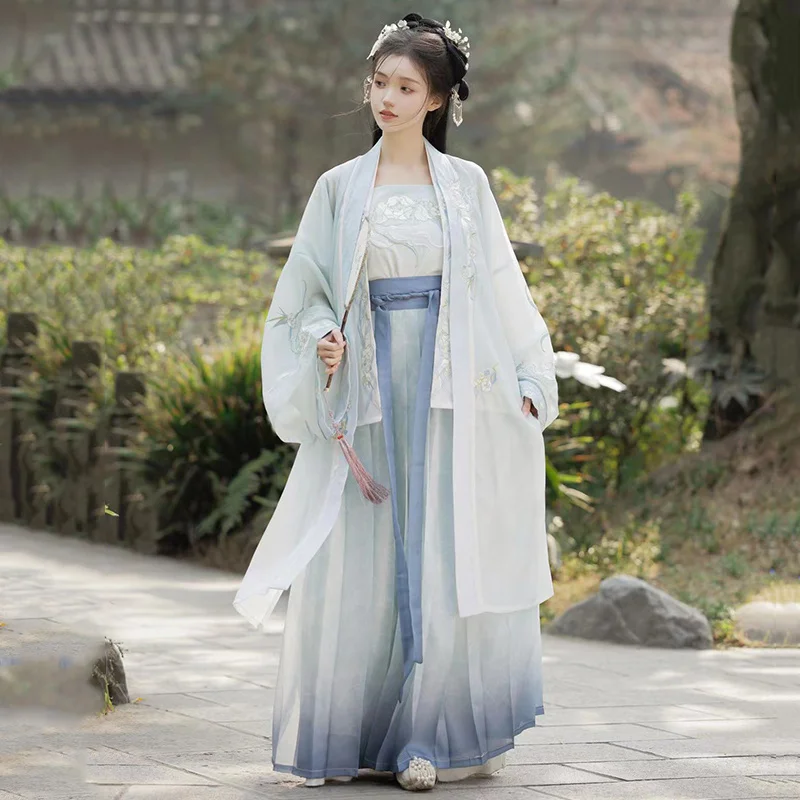 

Женское платье в стиле древней династии Хань, платье Восточной принцессы, элегантная танцевальная одежда династии Тан