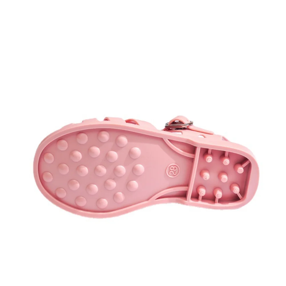 Сандалии-желе детские с круглым носком ПВХ перфорацией римские сандалии для