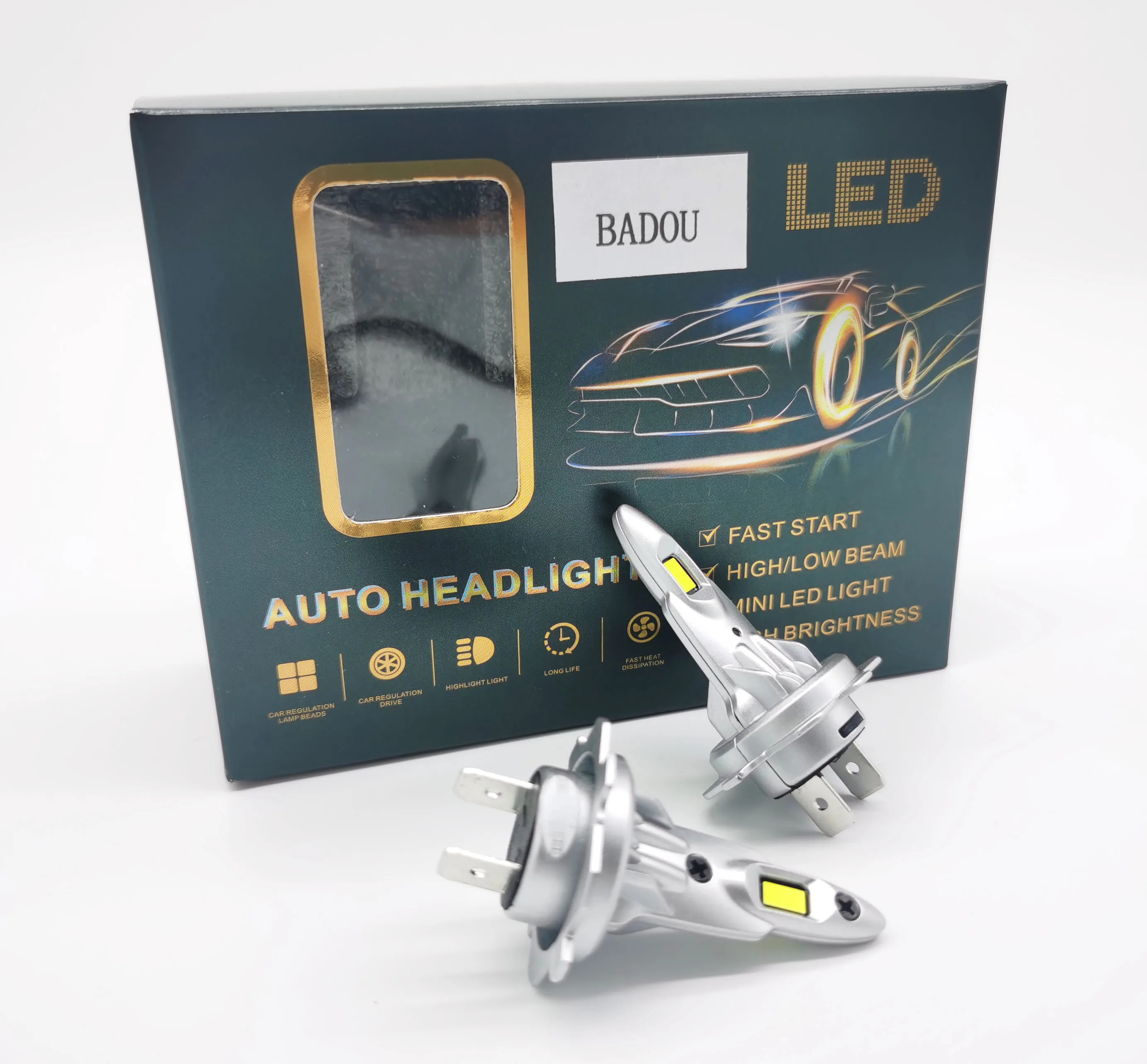 50 Вт 6500 лм 2x H7 светодиодный комплект для переоборудования ламп фар ближнего и