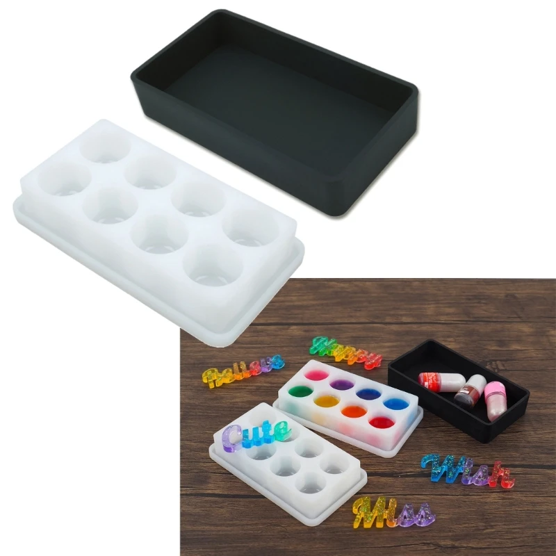 

DIY Silicone Box Mold DIY Hand made Crystal Epoxy Resin Mold Pigment Bottle Lipstick Storage Box UV Resin Molds