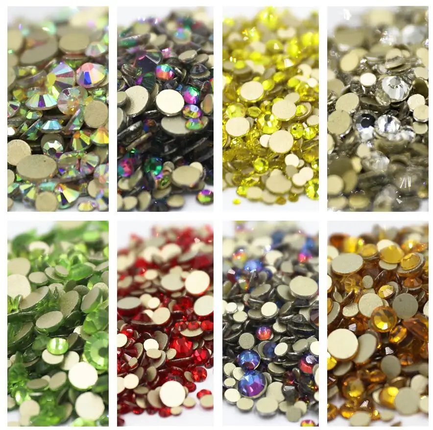 

Аксессуары для дизайна ногтей, разные размеры, прозрачные кристаллы AB