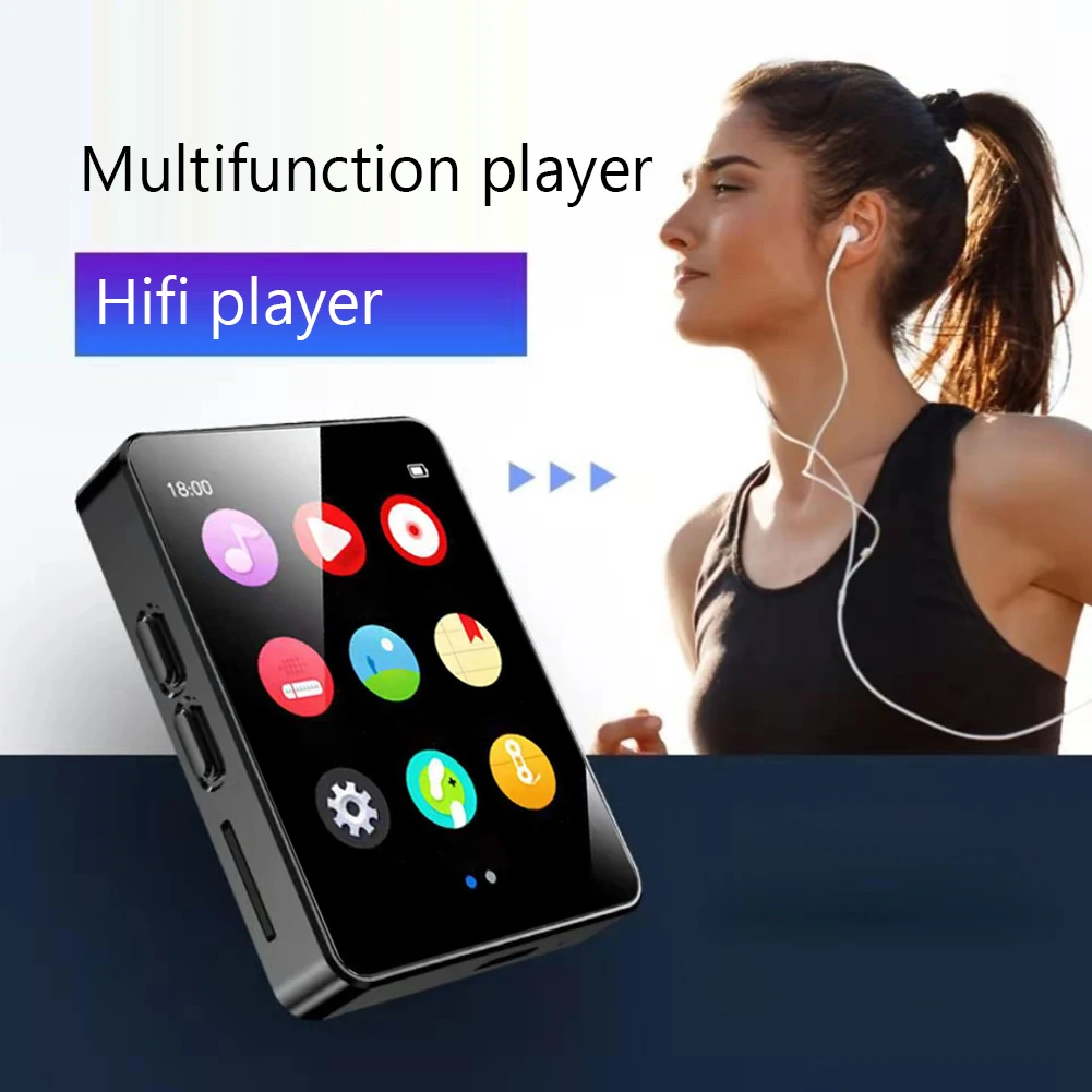 

Mp3-плеер плеер Walkman с экраном 1,8 дюйма, FM-радио, Bluetooth-совместимый музыкальный плеер 4,0 с поддержкой карт и электронной книги/записи для спорта
