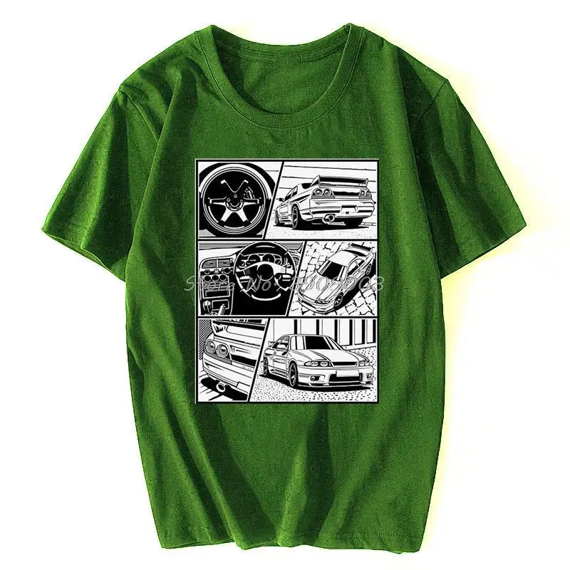 Skyline R33 Gtr Car Japan Jdm Racing Футболка Мужская/Женская хлопковая летняя футболка с