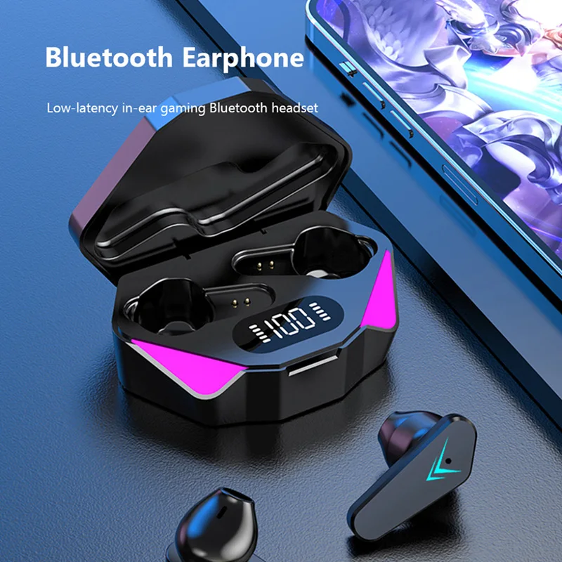 Bluetooth 5 0 X15 беспроводные наушники со светодиодным цифровым дисплеем Hi-Fi