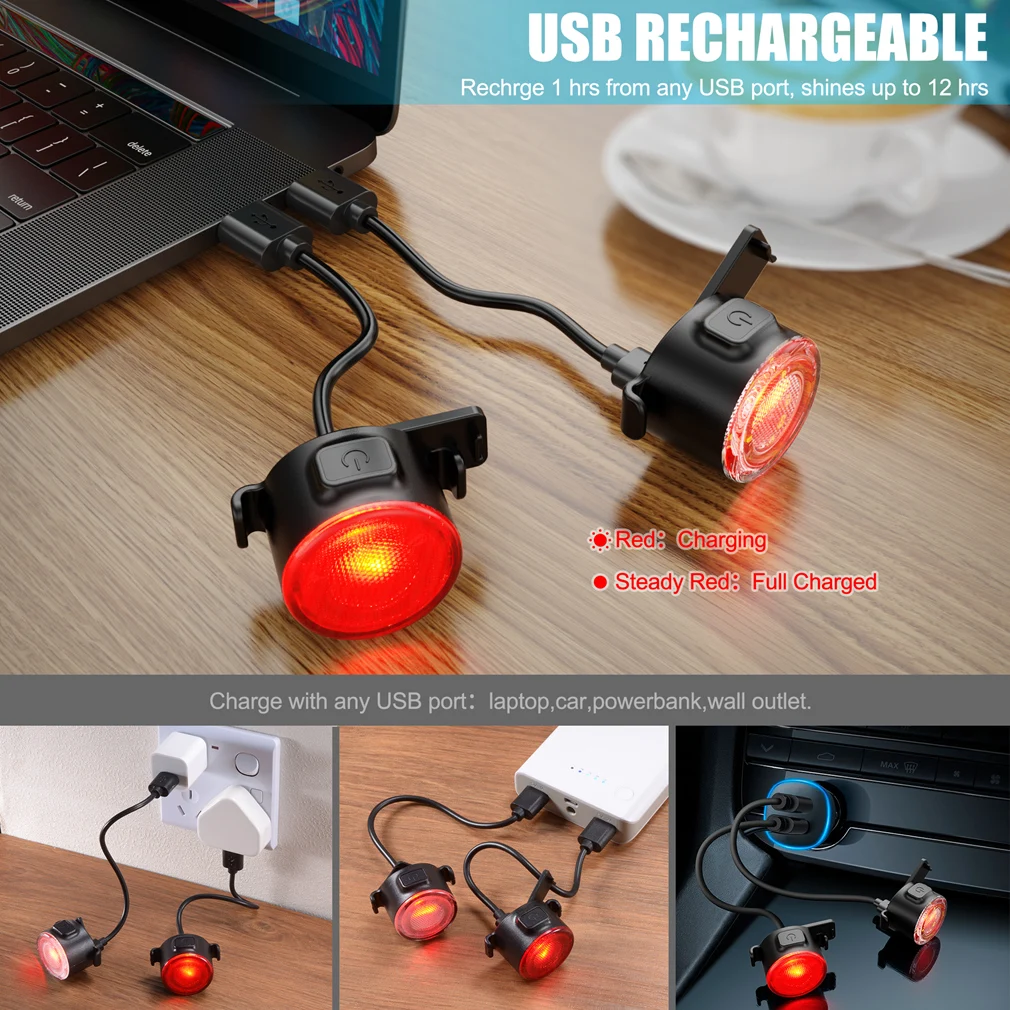 Комплект велосипедных фонарей водонепроницаемый светодиодный передний фонарь