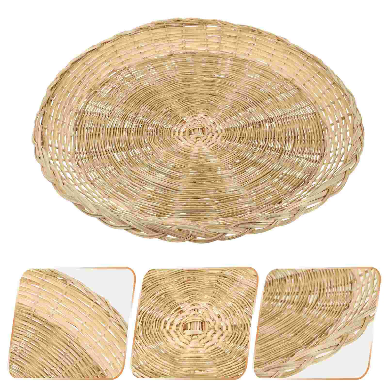 

Basket Serving Baskets Fruit Platestorage Organizer Bread Woven Makeup Proofing Trayplates Home Snack Dessert Breakfast Desk