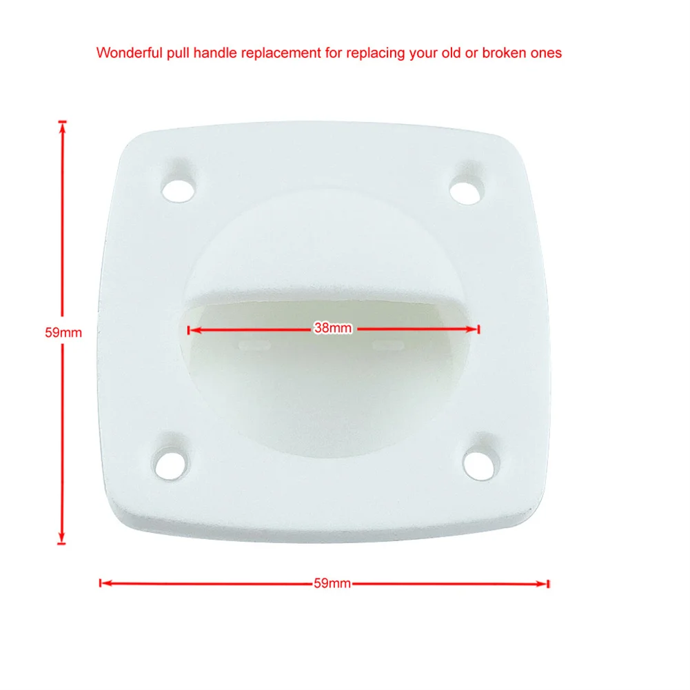 

Brand New Flush Pull Handle Pull Latch Square White Accessories Cabinet