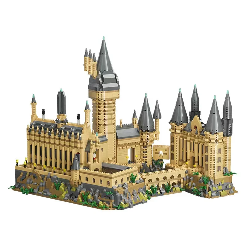 

6369pcs Creative Streetview Harri Movie Castle College MOC Micro Diamond Building Blocks DIY Assemble Toys Gifts