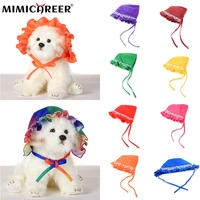 dog headgear outdoor lace dog sun hat pet dog caps summer thin pet hat cute dog headgear headdress sunhat costume accessories