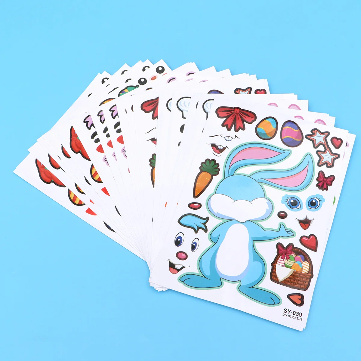 

Easter Stickers Animal Cartoon Make Decal Decals Faces Animals A Bunny Chick Own Diy Your Kids Sticker