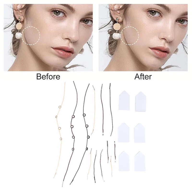 

40 шт., невидимые Пластыри для подтяжки лица и шеи