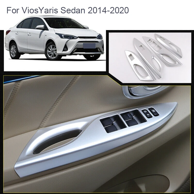 

Панель переключателя для автомобильного стеклоподъемника, внутренняя дверь, подлокотник, крышка, отделка для Toyota Vios/Yaris Sedan 2014-2018