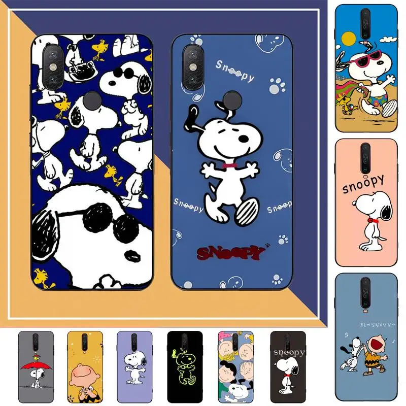 

BANDAI Snoopy Phone Case for Redmi Note 8 7 9 4 6 pro max T X 5A 3 10 lite pro