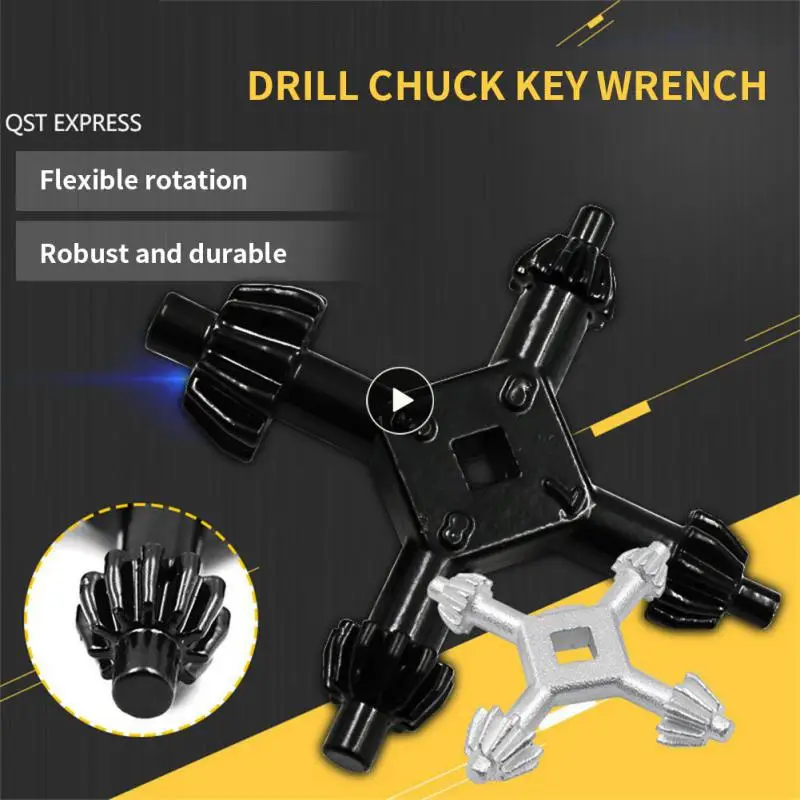 

Key Wrench Four Headed Small Chuck Key Four-in-one Antirust Electric Drill Key Drill Accessories. Drill Key Intensification
