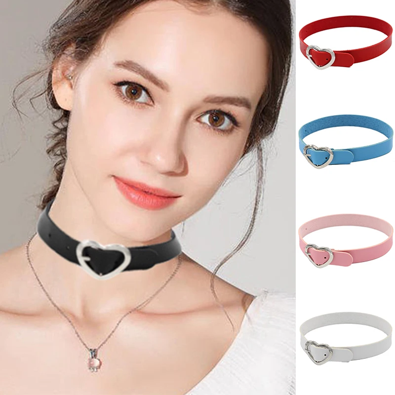 

Choker Collar Love Heart Bracelet UK Necklace Crystal Gothic Punk Tattoo Leather