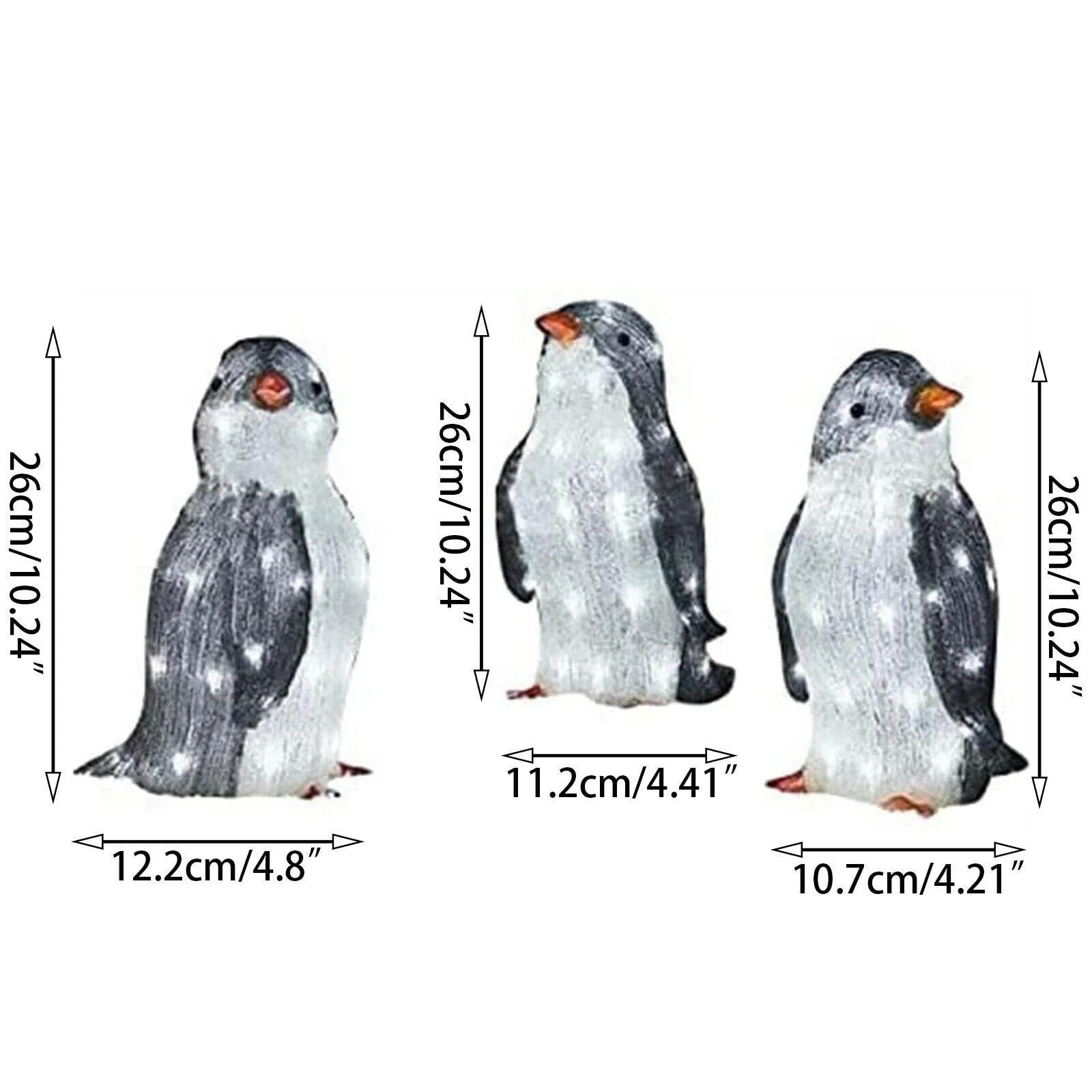 3 шт. новый рождественский светильник декор с изображением пингвина заземляющая