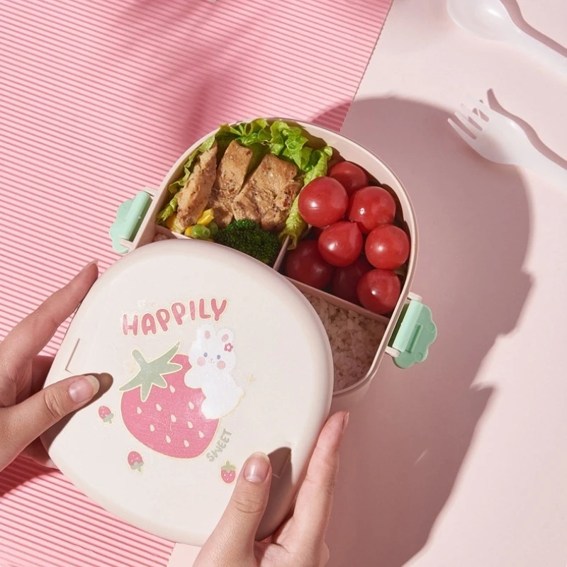 Милый Ланч-бокс Bento для детей герметичный мальчиков девочек малышей с 3