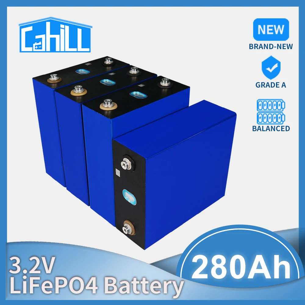 

Аккумуляторная батарея Lifepo4 280Ah 271Ah 3,2 V 1/4PCS новая перезаряжаемая батарея DIY 12V 24V 48V Электрический RV Golf Car Outdoor Solar Energy