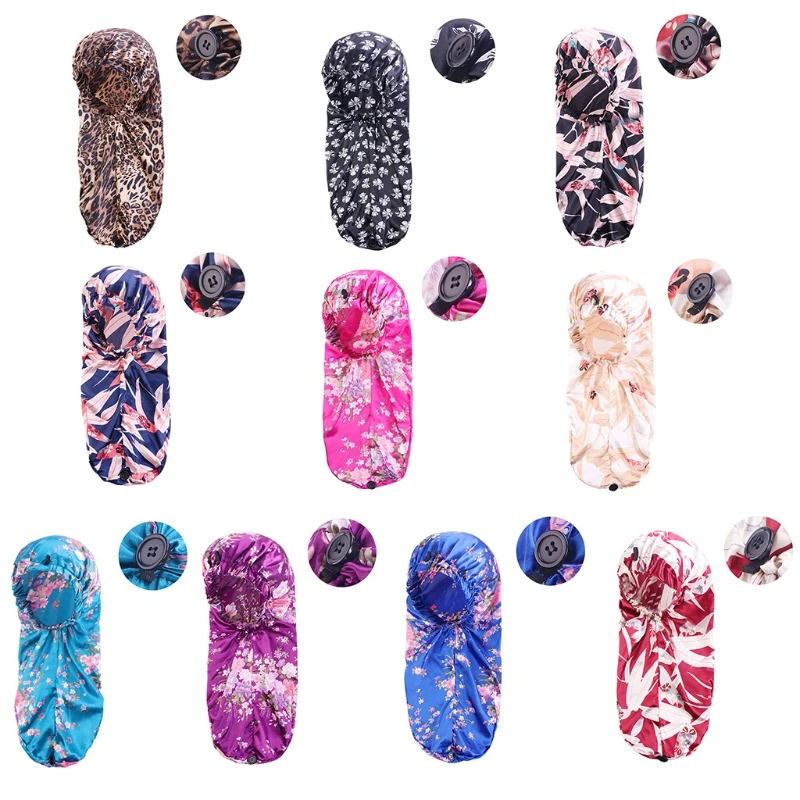 

Шляпки для волос для женщин эластичная лента с принтом Silky Foldable складной