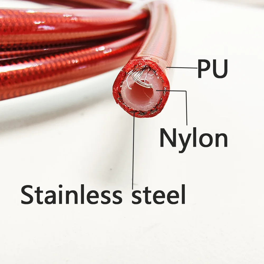 30-500 см мотоциклетные красные плетеные масляные шланги линия трубки