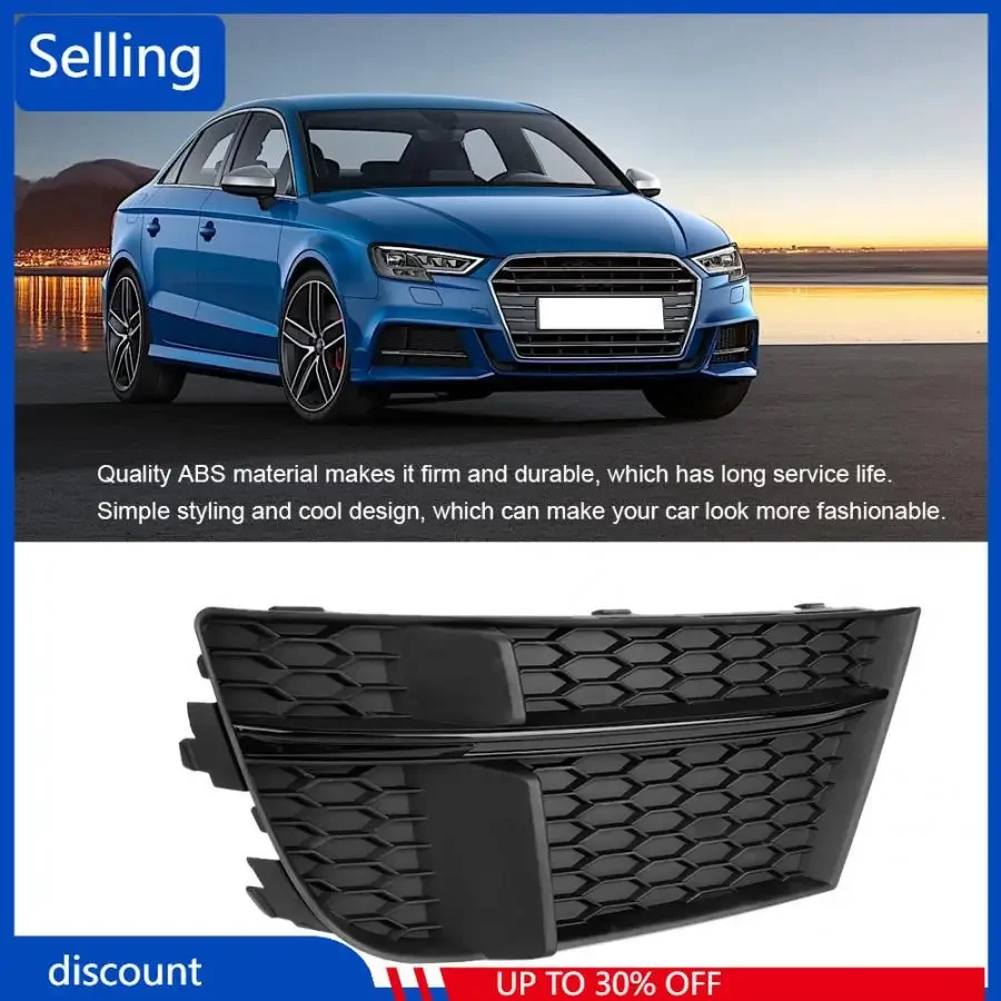 

Модифицированный автомобильный аксессуар, черный противотуманный фонарь, рамка лампы, решетка радиатора подходит для Audi A3 S-Line/S3 2017 2018 2019, противотуманная зеркальная решетка, быстро