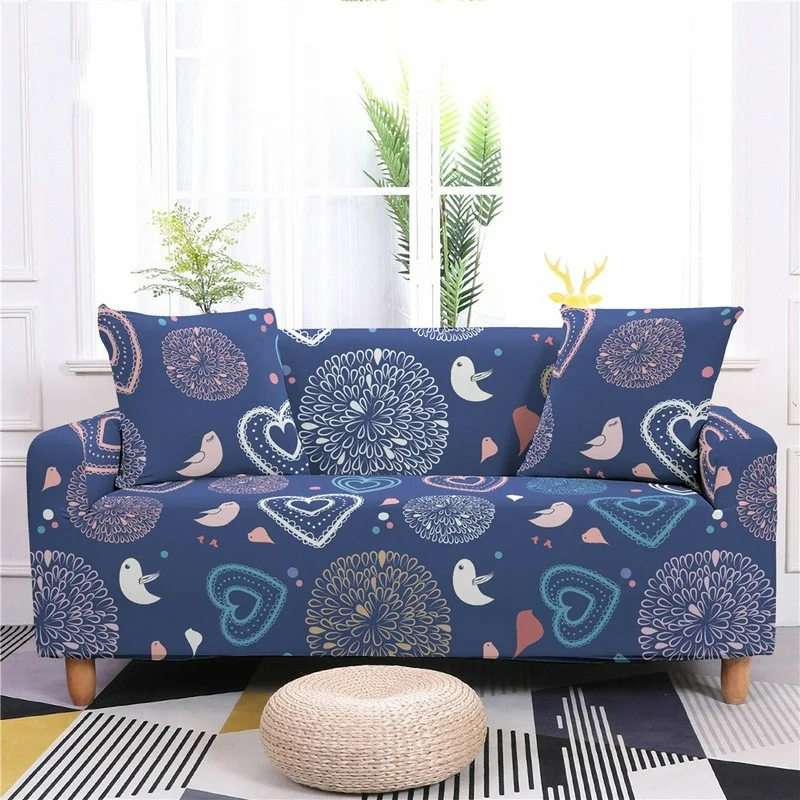 

3D Print Elastic Sofa Cover Love Heart Stretch Armchair Couch Covers Living Room Sofa Chaise Cover Lounge Home Decor